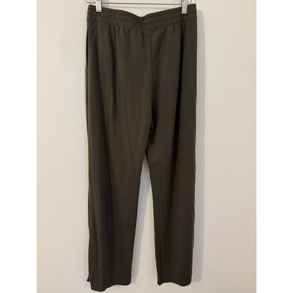 Max & Mia Women's Cozy Knit Lounge Set 2-Piece Olive Green Hooded EUC Wide Leg - Picture 3 of 9